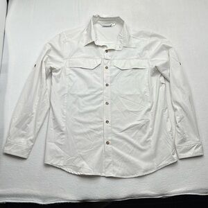 Outdoor Ventures Long Sleeve Hiking Shirts UV Protection Men’s medium M white